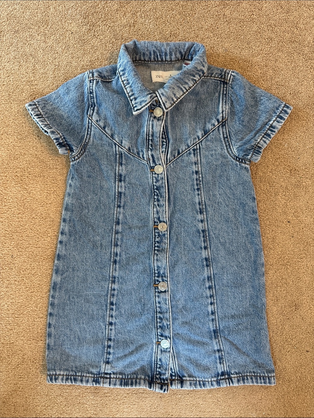 Zara Denim Button-Front Dress